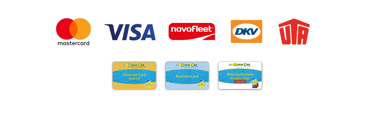 Darstellung aller möglichen Zahlungsmittel als Piktogramme