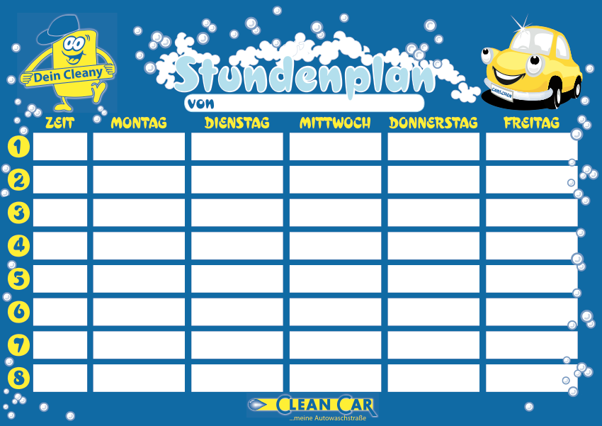 Cleany Stundenplan für Kinder