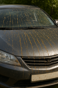 Foto von Auto voll mit Baumharz