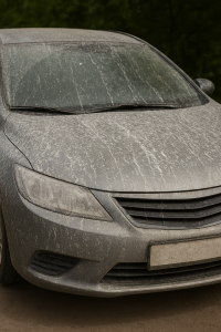 Foto von Salz auf einem Auto